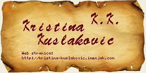 Kristina Kušlaković vizit kartica